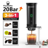 Wireless Portable Espresso Coffee Maker for Car, Home & Travel – 3-in-1 Capsule & Powder Compatible - Himpall